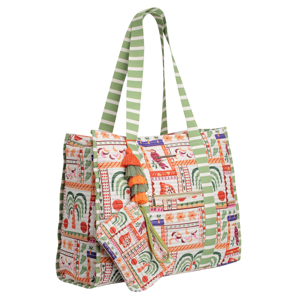 Striped Beach Bag-Jamaica